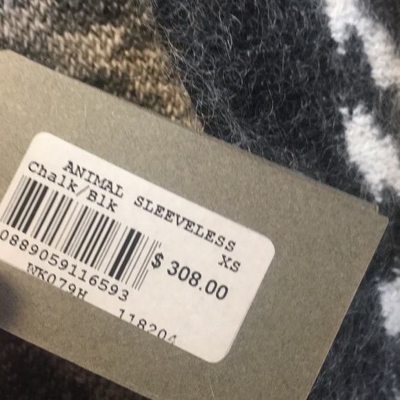 NWT All Saints Animal Print Sleeveless Wool Vest - Picture 5 of 7